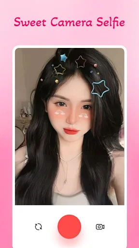 Sweet Camera Selfie app with star filter - sparkling star effects and enhanced makeup with camera controls