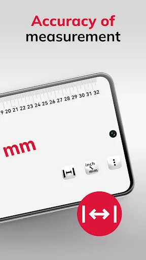 MM Ruler accuracy of measurement feature showing ruler scale with precise measurement indicators and distance marking tools