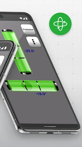 Bubble level app showing angle measurements with compass icon for directional orientation on smartphone